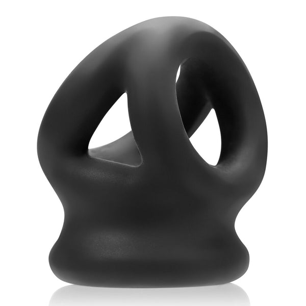 OXBALLS TRI-SQUEEZE 3-Ring Ballstretching Sling - Black - Extreme Toyz Singapore - https://extremetoyz.com.sg - Sex Toys and Lingerie Online Store - Bondage Gear / Vibrators / Electrosex Toys / Wireless Remote Control Vibes / Sexy Lingerie and Role Play / BDSM / Dungeon Furnitures / Dildos and Strap Ons &nbsp;/ Anal and Prostate Massagers / Anal Douche and Cleaning Aide / Delay Sprays and Gels / Lubricants and more...