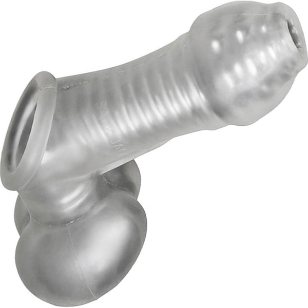 OXBALLS SACKJACK Dick + Ballsack Wearable JO Stroker - Clear Frost - Extreme Toyz Singapore - https://extremetoyz.com.sg - Sex Toys and Lingerie Online Store - Bondage Gear / Vibrators / Electrosex Toys / Wireless Remote Control Vibes / Sexy Lingerie and Role Play / BDSM / Dungeon Furnitures / Dildos and Strap Ons &nbsp;/ Anal and Prostate Massagers / Anal Douche and Cleaning Aide / Delay Sprays and Gels / Lubricants and more...