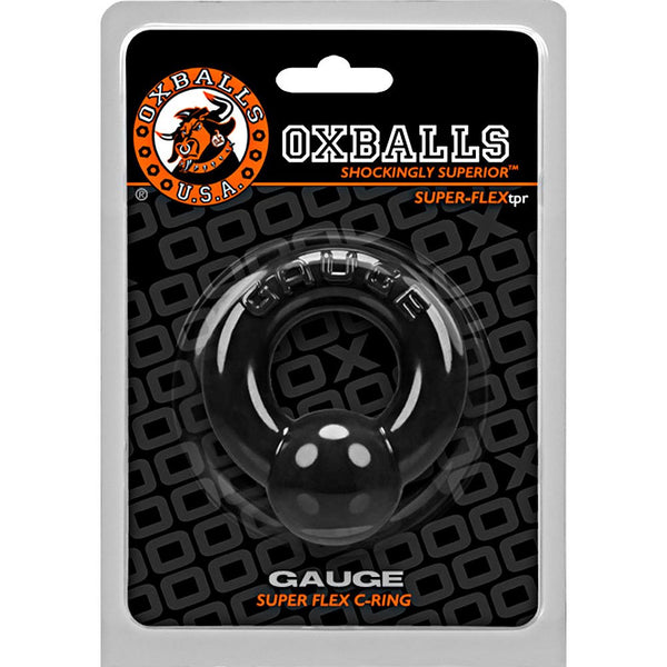 OXBALLS GAUGE Super Flex Cockring - Black - Extreme Toyz Singapore - https://extremetoyz.com.sg - Sex Toys and Lingerie Online Store - Bondage Gear / Vibrators / Electrosex Toys / Wireless Remote Control Vibes / Sexy Lingerie and Role Play / BDSM / Dungeon Furnitures / Dildos and Strap Ons &nbsp;/ Anal and Prostate Massagers / Anal Douche and Cleaning Aide / Delay Sprays and Gels / Lubricants and more...