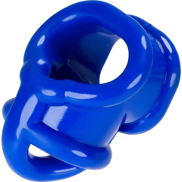 OXBALLS BALLSLING Cocksling with Splitter Cockring - Blue - Extreme Toyz Singapore - https://extremetoyz.com.sg - Sex Toys and Lingerie Online Store - Bondage Gear / Vibrators / Electrosex Toys / Wireless Remote Control Vibes / Sexy Lingerie and Role Play / BDSM / Dungeon Furnitures / Dildos and Strap Ons &nbsp;/ Anal and Prostate Massagers / Anal Douche and Cleaning Aide / Delay Sprays and Gels / Lubricants and more...