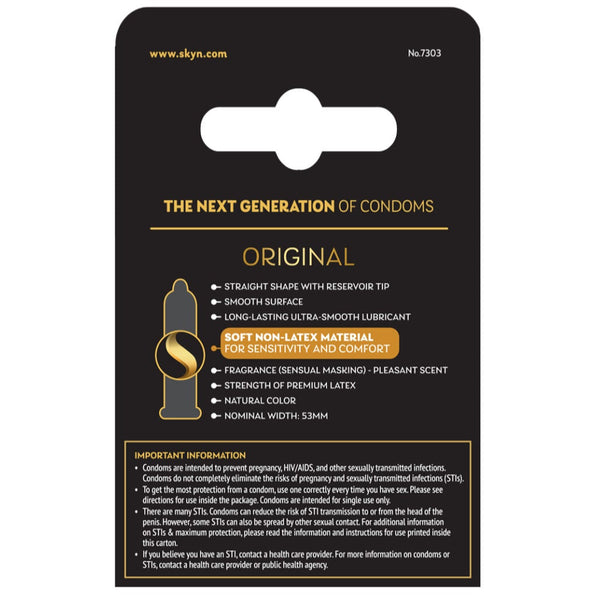Original Natural Skin-On-Skin Feeling Condoms - 3 Pack