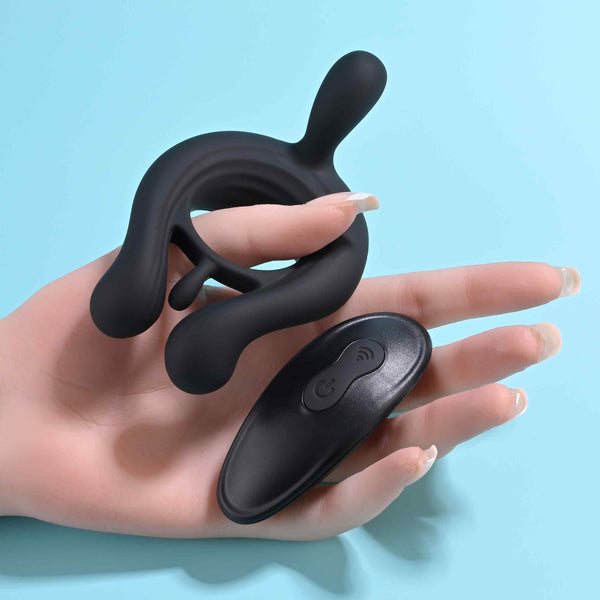 Triple Play Remote Controlled Rechargeable Cock Ring