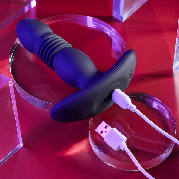 Trust The Thrust Remote Controlled Rechargeable Vibrating & Thrusting Butt Plug