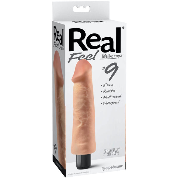 Pipedream Real Feel No. 9 Vibrating 8" Dildo - Light - Extreme Toyz Singapore - https://extremetoyz.com.sg - Sex Toys and Lingerie Online Store - Bondage Gear / Vibrators / Electrosex Toys / Wireless Remote Control Vibes / Sexy Lingerie and Role Play / BDSM / Dungeon Furnitures / Dildos and Strap Ons &nbsp;/ Anal and Prostate Massagers / Anal Douche and Cleaning Aide / Delay Sprays and Gels / Lubricants and more...