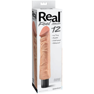 Pipedream Real Feel No. 12 Vibrating 10.5" Dildo - Light - Extreme Toyz Singapore - https://extremetoyz.com.sg - Sex Toys and Lingerie Online Store - Bondage Gear / Vibrators / Electrosex Toys / Wireless Remote Control Vibes / Sexy Lingerie and Role Play / BDSM / Dungeon Furnitures / Dildos and Strap Ons &nbsp;/ Anal and Prostate Massagers / Anal Douche and Cleaning Aide / Delay Sprays and Gels / Lubricants and more...