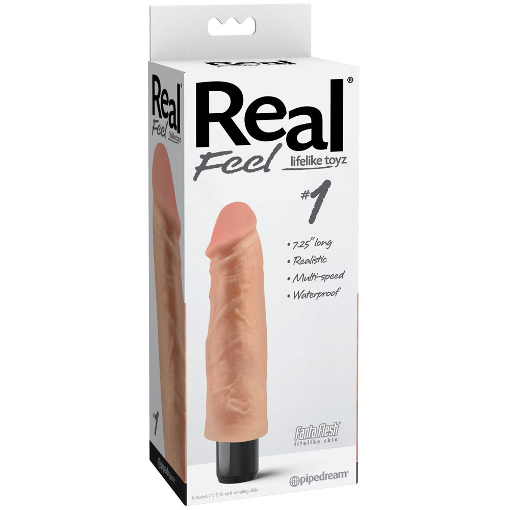 Pipedream Real Feel No. 1 Vibrating 7.25" Dildo - Light - Extreme Toyz Singapore - https://extremetoyz.com.sg - Sex Toys and Lingerie Online Store - Bondage Gear / Vibrators / Electrosex Toys / Wireless Remote Control Vibes / Sexy Lingerie and Role Play / BDSM / Dungeon Furnitures / Dildos and Strap Ons &nbsp;/ Anal and Prostate Massagers / Anal Douche and Cleaning Aide / Delay Sprays and Gels / Lubricants and more...