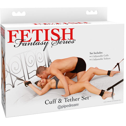 Pipedream Fetish Fantasy Series Cuff and Tether Set - Extreme Toyz Singapore - https://extremetoyz.com.sg - Sex Toys and Lingerie Online Store - Bondage Gear / Vibrators / Electrosex Toys / Wireless Remote Control Vibes / Sexy Lingerie and Role Play / BDSM / Dungeon Furnitures / Dildos and Strap Ons &nbsp;/ Anal and Prostate Massagers / Anal Douche and Cleaning Aide / Delay Sprays and Gels / Lubricants and more...