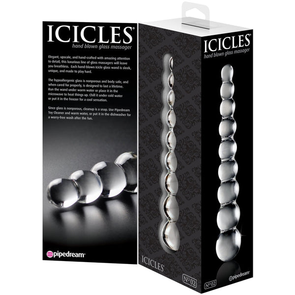 Pipedream Icicles No. 2 Beaded Glass Wand - Extreme Toyz Singapore - https://extremetoyz.com.sg - Sex Toys and Lingerie Online Store - Bondage Gear / Vibrators / Electrosex Toys / Wireless Remote Control Vibes / Sexy Lingerie and Role Play / BDSM / Dungeon Furnitures / Dildos and Strap Ons &nbsp;/ Anal and Prostate Massagers / Anal Douche and Cleaning Aide / Delay Sprays and Gels / Lubricants and more...