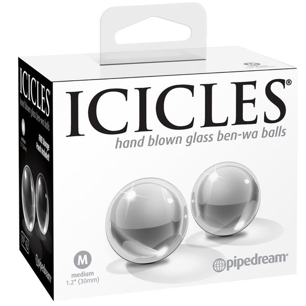 Pipedream  Icicles No. 42 Medium Glass Ben-Wa Balls - Extreme Toyz Singapore - https://extremetoyz.com.sg - Sex Toys and Lingerie Online Store - Bondage Gear / Vibrators / Electrosex Toys / Wireless Remote Control Vibes / Sexy Lingerie and Role Play / BDSM / Dungeon Furnitures / Dildos and Strap Ons &nbsp;/ Anal and Prostate Massagers / Anal Douche and Cleaning Aide / Delay Sprays and Gels / Lubricants and more...