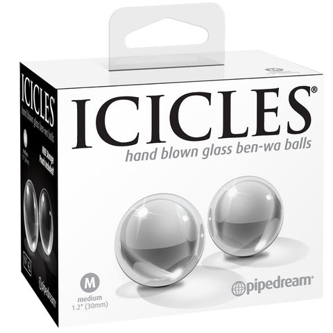 Pipedream  Icicles No. 42 Medium Glass Ben-Wa Balls - Extreme Toyz Singapore - https://extremetoyz.com.sg - Sex Toys and Lingerie Online Store - Bondage Gear / Vibrators / Electrosex Toys / Wireless Remote Control Vibes / Sexy Lingerie and Role Play / BDSM / Dungeon Furnitures / Dildos and Strap Ons &nbsp;/ Anal and Prostate Massagers / Anal Douche and Cleaning Aide / Delay Sprays and Gels / Lubricants and more...