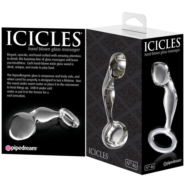 Pipedream Icicles No. 46 Glass Butt Plug - Extreme Toyz Singapore - https://extremetoyz.com.sg - Sex Toys and Lingerie Online Store - Bondage Gear / Vibrators / Electrosex Toys / Wireless Remote Control Vibes / Sexy Lingerie and Role Play / BDSM / Dungeon Furnitures / Dildos and Strap Ons &nbsp;/ Anal and Prostate Massagers / Anal Douche and Cleaning Aide / Delay Sprays and Gels / Lubricants and more...