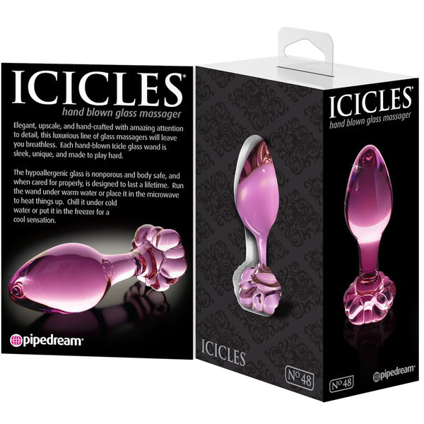 Pipedream Icicles No. 48 Glass Butt Plug - Extreme Toyz Singapore - https://extremetoyz.com.sg - Sex Toys and Lingerie Online Store - Bondage Gear / Vibrators / Electrosex Toys / Wireless Remote Control Vibes / Sexy Lingerie and Role Play / BDSM / Dungeon Furnitures / Dildos and Strap Ons &nbsp;/ Anal and Prostate Massagers / Anal Douche and Cleaning Aide / Delay Sprays and Gels / Lubricants and more...