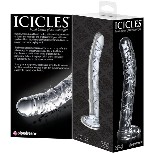 Pipedream Icicles No. 60 Glass Dildo - Extreme Toyz Singapore - https://extremetoyz.com.sg - Sex Toys and Lingerie Online Store - Bondage Gear / Vibrators / Electrosex Toys / Wireless Remote Control Vibes / Sexy Lingerie and Role Play / BDSM / Dungeon Furnitures / Dildos and Strap Ons &nbsp;/ Anal and Prostate Massagers / Anal Douche and Cleaning Aide / Delay Sprays and Gels / Lubricants and more...