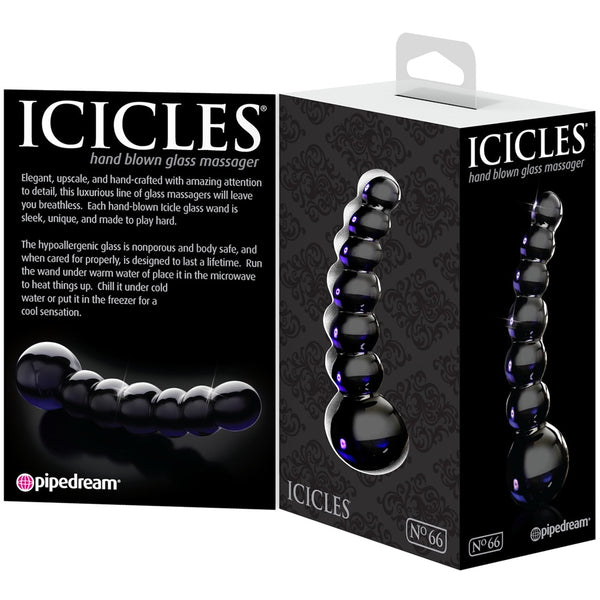 Pipedream Icicles No. 66 Beaded Glass Probe - Extreme Toyz Singapore - https://extremetoyz.com.sg - Sex Toys and Lingerie Online Store - Bondage Gear / Vibrators / Electrosex Toys / Wireless Remote Control Vibes / Sexy Lingerie and Role Play / BDSM / Dungeon Furnitures / Dildos and Strap Ons &nbsp;/ Anal and Prostate Massagers / Anal Douche and Cleaning Aide / Delay Sprays and Gels / Lubricants and more...