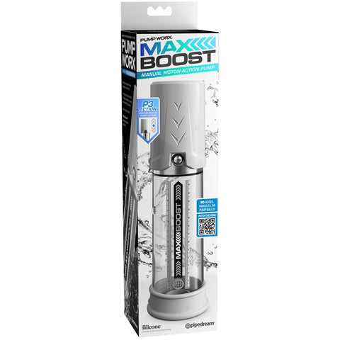 Pipedream Pump Worx Max Boost - White - Extreme Toyz Singapore - https://extremetoyz.com.sg - Sex Toys and Lingerie Online Store - Bondage Gear / Vibrators / Electrosex Toys / Wireless Remote Control Vibes / Sexy Lingerie and Role Play / BDSM / Dungeon Furnitures / Dildos and Strap Ons &nbsp;/ Anal and Prostate Massagers / Anal Douche and Cleaning Aide / Delay Sprays and Gels / Lubricants and more...