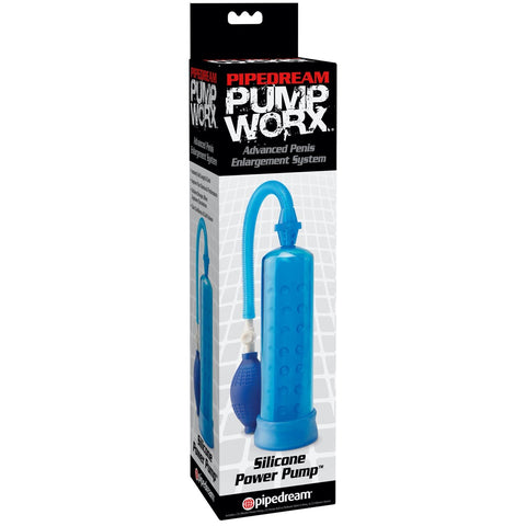 Pipedream Pump Worx Silicone Power Pump - Blue - Extreme Toyz Singapore - https://extremetoyz.com.sg - Sex Toys and Lingerie Online Store - Bondage Gear / Vibrators / Electrosex Toys / Wireless Remote Control Vibes / Sexy Lingerie and Role Play / BDSM / Dungeon Furnitures / Dildos and Strap Ons &nbsp;/ Anal and Prostate Massagers / Anal Douche and Cleaning Aide / Delay Sprays and Gels / Lubricants and more...