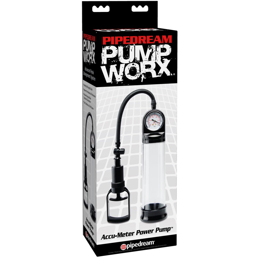 Pipedream Pump Worx Accu-Meter Power Pump - Extreme Toyz Singapore - https://extremetoyz.com.sg - Sex Toys and Lingerie Online Store - Bondage Gear / Vibrators / Electrosex Toys / Wireless Remote Control Vibes / Sexy Lingerie and Role Play / BDSM / Dungeon Furnitures / Dildos and Strap Ons &nbsp;/ Anal and Prostate Massagers / Anal Douche and Cleaning Aide / Delay Sprays and Gels / Lubricants and more...
