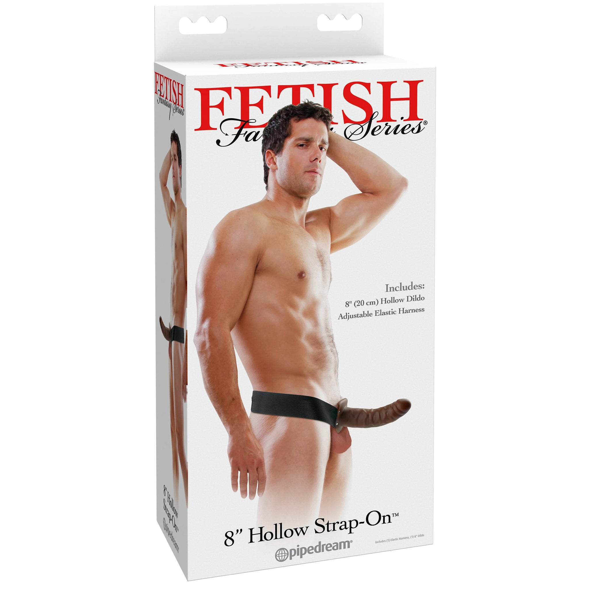 Fetish Fantasy Series 8" Hollow Strap-On - Brown