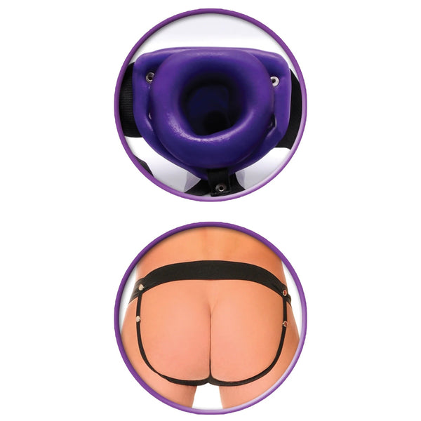 Fetish Fantasy Series For Him or Her Vibrating Hollow Strap-On - Purple