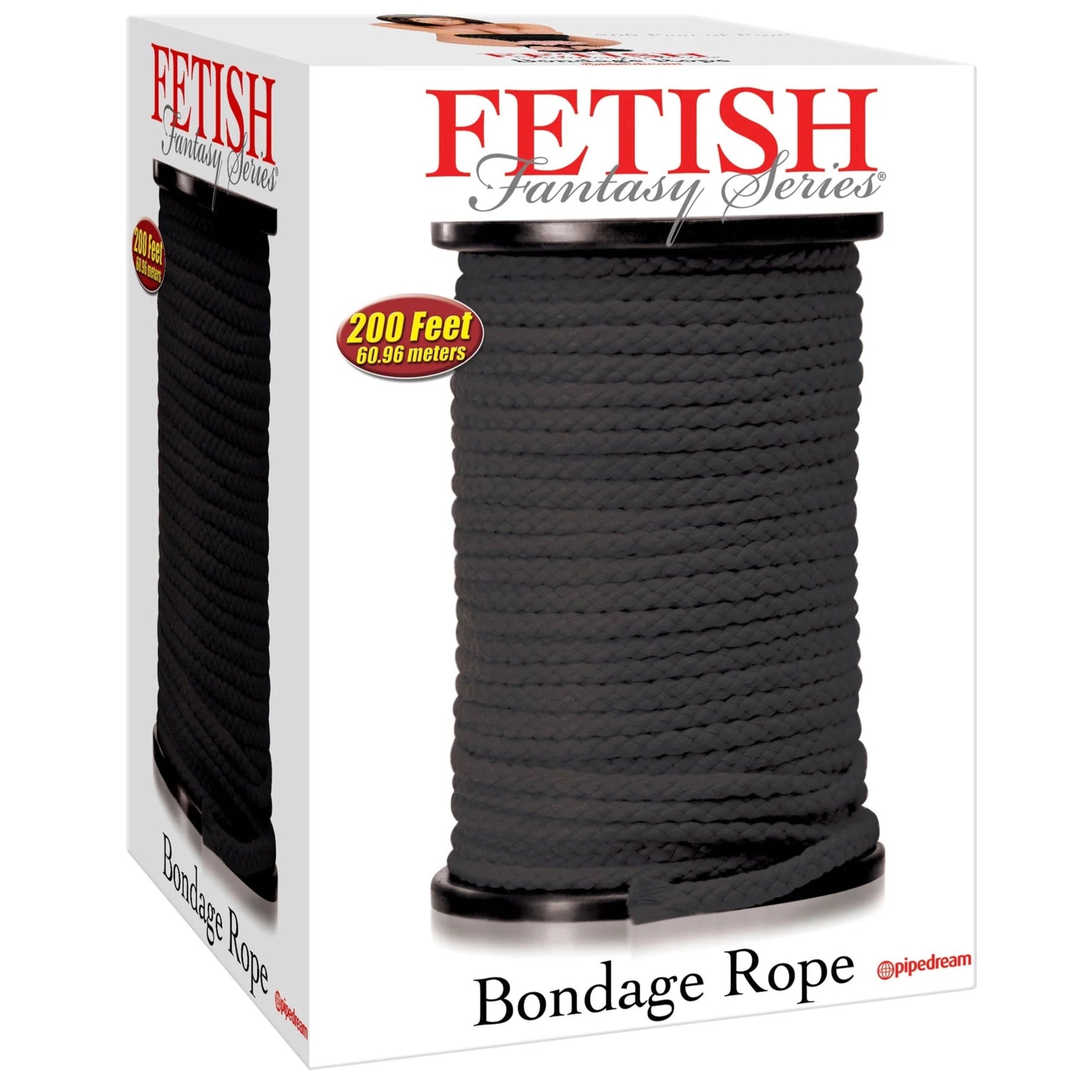 Fetish Fantasy Series Bondage Rope 200 Feet - Black