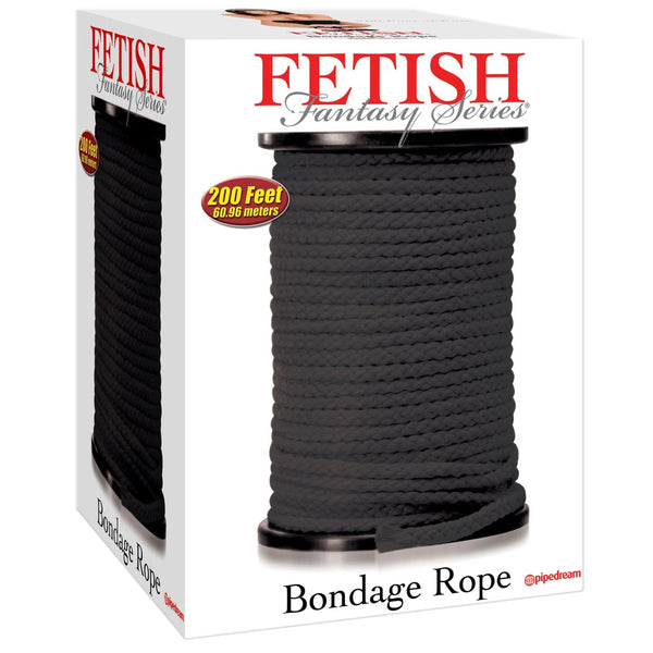 Fetish Fantasy Series Bondage Rope 200 Feet - Black