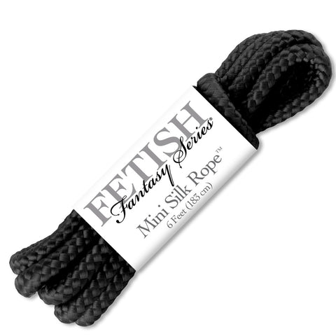 Pipedream Fetish Fantasy Series 6 ft Mini Silk Rope - Black - Extreme Toyz Singapore - https://extremetoyz.com.sg - Sex Toys and Lingerie Online Store - Bondage Gear / Vibrators / Electrosex Toys / Wireless Remote Control Vibes / Sexy Lingerie and Role Play / BDSM / Dungeon Furnitures / Dildos and Strap Ons &nbsp;/ Anal and Prostate Massagers / Anal Douche and Cleaning Aide / Delay Sprays and Gels / Lubricants and more...