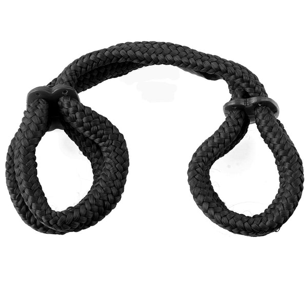 Pipedream Fetish Fantasy Series Silk Rope Love Cuffs - Black - Extreme Toyz Singapore - https://extremetoyz.com.sg - Sex Toys and Lingerie Online Store - Bondage Gear / Vibrators / Electrosex Toys / Wireless Remote Control Vibes / Sexy Lingerie and Role Play / BDSM / Dungeon Furnitures / Dildos and Strap Ons &nbsp;/ Anal and Prostate Massagers / Anal Douche and Cleaning Aide / Delay Sprays and Gels / Lubricants and more...