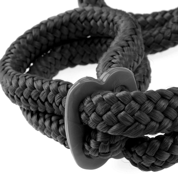 Pipedream Fetish Fantasy Series Silk Rope Love Cuffs - Black - Extreme Toyz Singapore - https://extremetoyz.com.sg - Sex Toys and Lingerie Online Store - Bondage Gear / Vibrators / Electrosex Toys / Wireless Remote Control Vibes / Sexy Lingerie and Role Play / BDSM / Dungeon Furnitures / Dildos and Strap Ons &nbsp;/ Anal and Prostate Massagers / Anal Douche and Cleaning Aide / Delay Sprays and Gels / Lubricants and more...