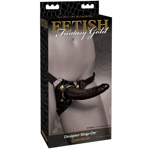 Pipedream Fetish Fantasy Gold Designer Strap-On - Extreme Toyz Singapore - https://extremetoyz.com.sg - Sex Toys and Lingerie Online Store - Bondage Gear / Vibrators / Electrosex Toys / Wireless Remote Control Vibes / Sexy Lingerie and Role Play / BDSM / Dungeon Furnitures / Dildos and Strap Ons &nbsp;/ Anal and Prostate Massagers / Anal Douche and Cleaning Aide / Delay Sprays and Gels / Lubricants and more...