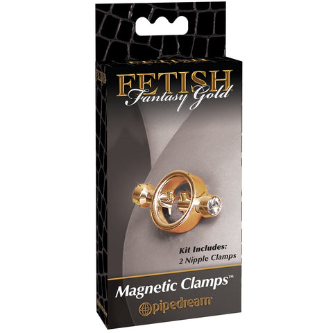Pipedream Fetish Fantasy Gold Magnetic Clamps - Extreme Toyz Singapore - https://extremetoyz.com.sg - Sex Toys and Lingerie Online Store - Bondage Gear / Vibrators / Electrosex Toys / Wireless Remote Control Vibes / Sexy Lingerie and Role Play / BDSM / Dungeon Furnitures / Dildos and Strap Ons &nbsp;/ Anal and Prostate Massagers / Anal Douche and Cleaning Aide / Delay Sprays and Gels / Lubricants and more...