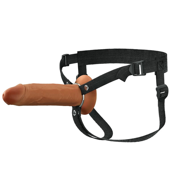 Fantasy X-Tensions Elite 8" Hollow Silicone Strap-On - Brown