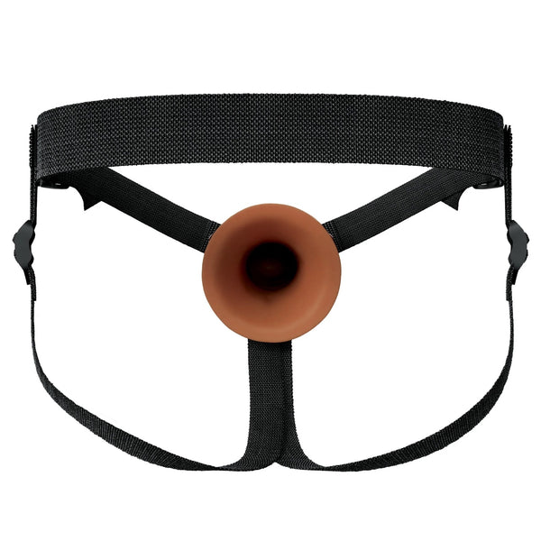 Fantasy X-Tensions Elite 8" Hollow Silicone Strap-On - Brown