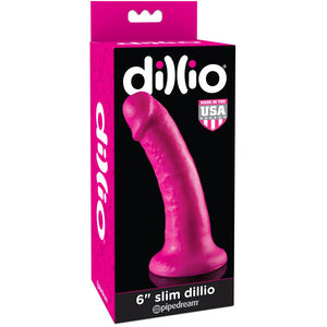 Pipedream  Dillio 6" Slim Dildo - Pink - Extreme Toyz Singapore - https://extremetoyz.com.sg - Sex Toys and Lingerie Online Store - Bondage Gear / Vibrators / Electrosex Toys / Wireless Remote Control Vibes / Sexy Lingerie and Role Play / BDSM / Dungeon Furnitures / Dildos and Strap Ons &nbsp;/ Anal and Prostate Massagers / Anal Douche and Cleaning Aide / Delay Sprays and Gels / Lubricants and more...