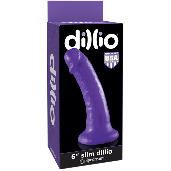 Pipedream Dillio 6" Slim Dildo - Purple - Extreme Toyz Singapore - https://extremetoyz.com.sg - Sex Toys and Lingerie Online Store - Bondage Gear / Vibrators / Electrosex Toys / Wireless Remote Control Vibes / Sexy Lingerie and Role Play / BDSM / Dungeon Furnitures / Dildos and Strap Ons &nbsp;/ Anal and Prostate Massagers / Anal Douche and Cleaning Aide / Delay Sprays and Gels / Lubricants and more...