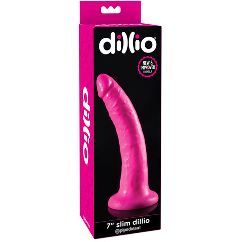 Pipedream Dillio 7" Slim Dildo - Pink - Extreme Toyz Singapore - https://extremetoyz.com.sg - Sex Toys and Lingerie Online Store - Bondage Gear / Vibrators / Electrosex Toys / Wireless Remote Control Vibes / Sexy Lingerie and Role Play / BDSM / Dungeon Furnitures / Dildos and Strap Ons &nbsp;/ Anal and Prostate Massagers / Anal Douche and Cleaning Aide / Delay Sprays and Gels / Lubricants and more...