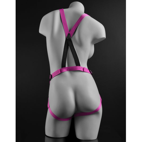 Pipedream Dillio 7" Strap-On Suspender Harness Set - Pink - Extreme Toyz Singapore - https://extremetoyz.com.sg - Sex Toys and Lingerie Online Store - Bondage Gear / Vibrators / Electrosex Toys / Wireless Remote Control Vibes / Sexy Lingerie and Role Play / BDSM / Dungeon Furnitures / Dildos and Strap Ons &nbsp;/ Anal and Prostate Massagers / Anal Douche and Cleaning Aide / Delay Sprays and Gels / Lubricants and more...