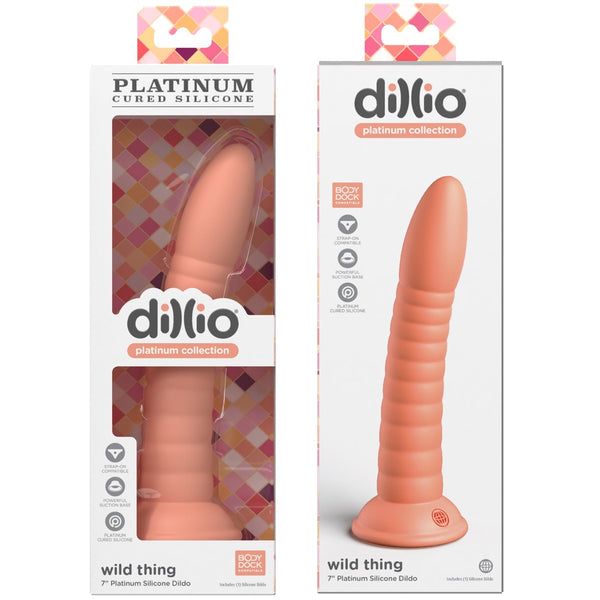 Pipedream Dillio Platinum Wild Thing 7" Platinum Silicone Dildo - Peach - Extreme Toyz Singapore - https://extremetoyz.com.sg - Sex Toys and Lingerie Online Store - Bondage Gear / Vibrators / Electrosex Toys / Wireless Remote Control Vibes / Sexy Lingerie and Role Play / BDSM / Dungeon Furnitures / Dildos and Strap Ons &nbsp;/ Anal and Prostate Massagers / Anal Douche and Cleaning Aide / Delay Sprays and Gels / Lubricants and more...