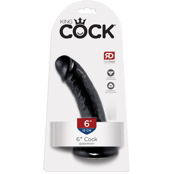 Pipedream King Cock 6" Cock - Black - Extreme Toyz Singapore - https://extremetoyz.com.sg - Sex Toys and Lingerie Online Store - Bondage Gear / Vibrators / Electrosex Toys / Wireless Remote Control Vibes / Sexy Lingerie and Role Play / BDSM / Dungeon Furnitures / Dildos and Strap Ons &nbsp;/ Anal and Prostate Massagers / Anal Douche and Cleaning Aide / Delay Sprays and Gels / Lubricants and more...