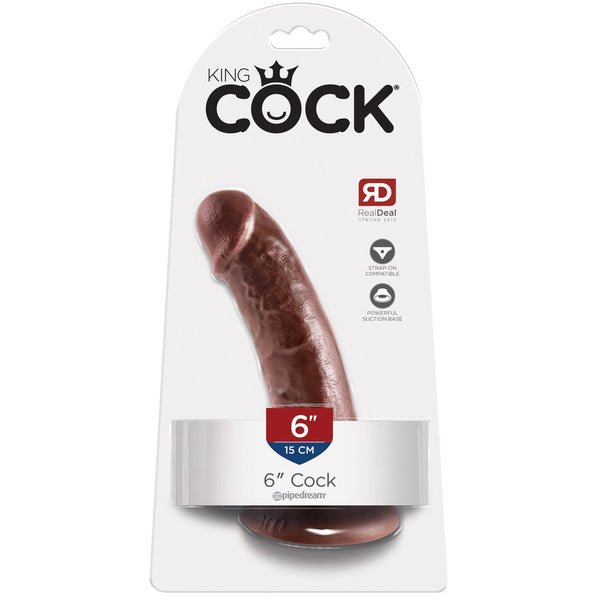 Pipedream King Cock 6" Cock - Brown - Extreme Toyz Singapore - https://extremetoyz.com.sg - Sex Toys and Lingerie Online Store - Bondage Gear / Vibrators / Electrosex Toys / Wireless Remote Control Vibes / Sexy Lingerie and Role Play / BDSM / Dungeon Furnitures / Dildos and Strap Ons &nbsp;/ Anal and Prostate Massagers / Anal Douche and Cleaning Aide / Delay Sprays and Gels / Lubricants and more...