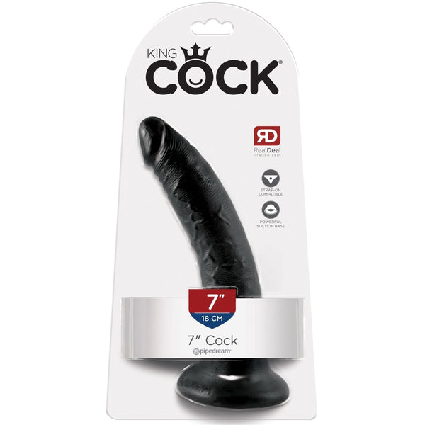 Pipedream King Cock 7" Cock - Black - Extreme Toyz Singapore - https://extremetoyz.com.sg - Sex Toys and Lingerie Online Store - Bondage Gear / Vibrators / Electrosex Toys / Wireless Remote Control Vibes / Sexy Lingerie and Role Play / BDSM / Dungeon Furnitures / Dildos and Strap Ons &nbsp;/ Anal and Prostate Massagers / Anal Douche and Cleaning Aide / Delay Sprays and Gels / Lubricants and more...