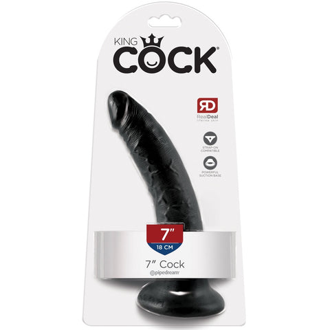 Pipedream King Cock 7" Cock - Black - Extreme Toyz Singapore - https://extremetoyz.com.sg - Sex Toys and Lingerie Online Store - Bondage Gear / Vibrators / Electrosex Toys / Wireless Remote Control Vibes / Sexy Lingerie and Role Play / BDSM / Dungeon Furnitures / Dildos and Strap Ons &nbsp;/ Anal and Prostate Massagers / Anal Douche and Cleaning Aide / Delay Sprays and Gels / Lubricants and more...