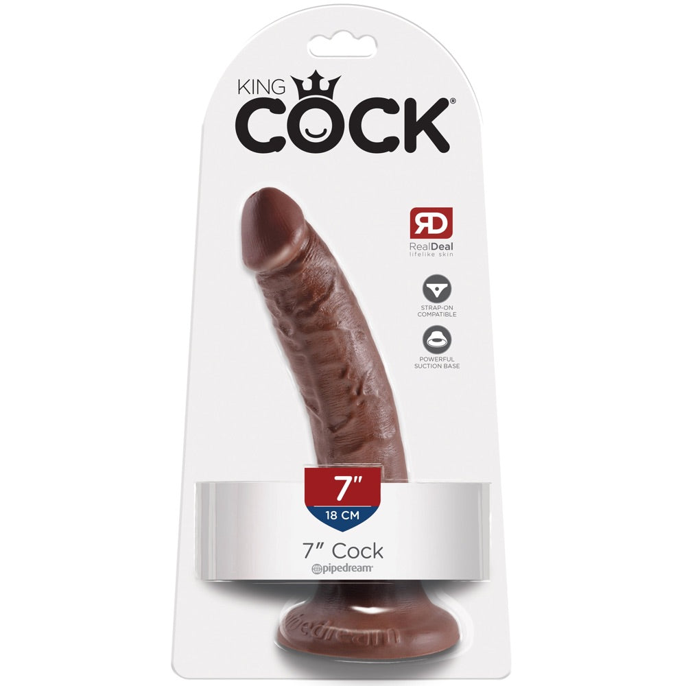 Pipedream King Cock 7" Cock - Brown - Extreme Toyz Singapore - https://extremetoyz.com.sg - Sex Toys and Lingerie Online Store - Bondage Gear / Vibrators / Electrosex Toys / Wireless Remote Control Vibes / Sexy Lingerie and Role Play / BDSM / Dungeon Furnitures / Dildos and Strap Ons &nbsp;/ Anal and Prostate Massagers / Anal Douche and Cleaning Aide / Delay Sprays and Gels / Lubricants and more...