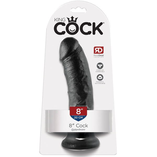 Pipedream King Cock 8" Cock - Black  - Extreme Toyz Singapore - https://extremetoyz.com.sg - Sex Toys and Lingerie Online Store - Bondage Gear / Vibrators / Electrosex Toys / Wireless Remote Control Vibes / Sexy Lingerie and Role Play / BDSM / Dungeon Furnitures / Dildos and Strap Ons &nbsp;/ Anal and Prostate Massagers / Anal Douche and Cleaning Aide / Delay Sprays and Gels / Lubricants and more...