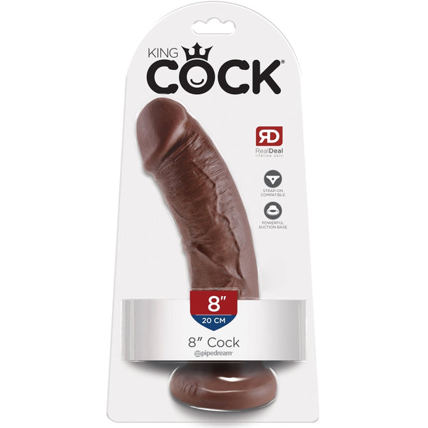 Pipedream King Cock 8" Cock - Brown - Extreme Toyz Singapore - https://extremetoyz.com.sg - Sex Toys and Lingerie Online Store - Bondage Gear / Vibrators / Electrosex Toys / Wireless Remote Control Vibes / Sexy Lingerie and Role Play / BDSM / Dungeon Furnitures / Dildos and Strap Ons &nbsp;/ Anal and Prostate Massagers / Anal Douche and Cleaning Aide / Delay Sprays and Gels / Lubricants and more...