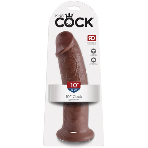 Pipedream King Cock 10" Cock with Balls - Brown - Extreme Toyz Singapore - https://extremetoyz.com.sg - Sex Toys and Lingerie Online Store - Bondage Gear / Vibrators / Electrosex Toys / Wireless Remote Control Vibes / Sexy Lingerie and Role Play / BDSM / Dungeon Furnitures / Dildos and Strap Ons &nbsp;/ Anal and Prostate Massagers / Anal Douche and Cleaning Aide / Delay Sprays and Gels / Lubricants and more...