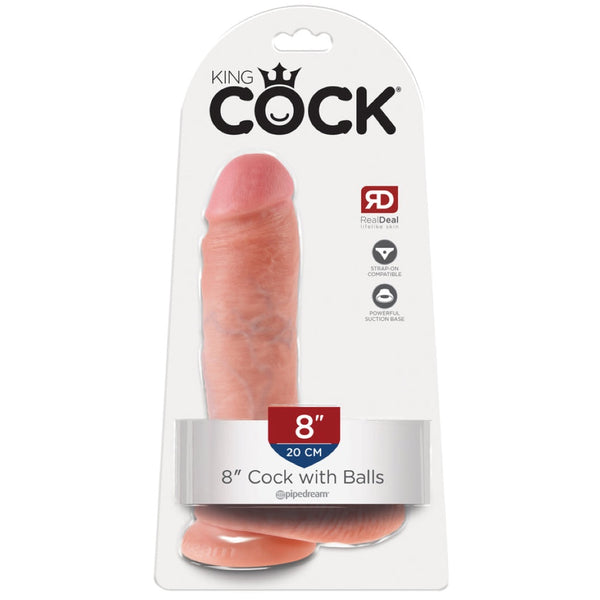 Pipedream King Cock 8" Cock with Balls - Extreme Toyz Singapore - https://extremetoyz.com.sg - Sex Toys and Lingerie Online Store