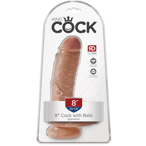 Pipedream King Cock 8" Cock with Balls - Tan - Extreme Toyz Singapore - https://extremetoyz.com.sg - Sex Toys and Lingerie Online Store - Bondage Gear / Vibrators / Electrosex Toys / Wireless Remote Control Vibes / Sexy Lingerie and Role Play / BDSM / Dungeon Furnitures / Dildos and Strap Ons &nbsp;/ Anal and Prostate Massagers / Anal Douche and Cleaning Aide / Delay Sprays and Gels / Lubricants and more...