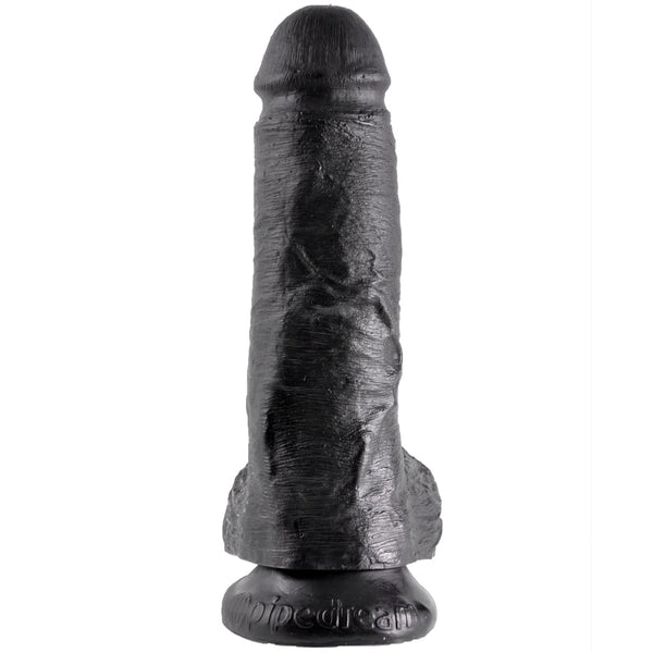 Pipedream King Cock 8" Cock with Balls - Black - Extreme Toyz Singapore - https://extremetoyz.com.sg - Sex Toys and Lingerie Online Store - Bondage Gear / Vibrators / Electrosex Toys / Wireless Remote Control Vibes / Sexy Lingerie and Role Play / BDSM / Dungeon Furnitures / Dildos and Strap Ons &nbsp;/ Anal and Prostate Massagers / Anal Douche and Cleaning Aide / Delay Sprays and Gels / Lubricants and more...