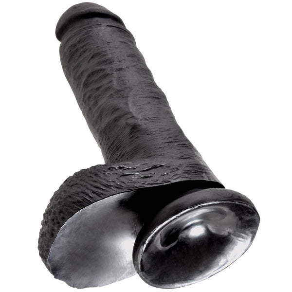 Pipedream King Cock 8" Cock with Balls - Black - Extreme Toyz Singapore - https://extremetoyz.com.sg - Sex Toys and Lingerie Online Store - Bondage Gear / Vibrators / Electrosex Toys / Wireless Remote Control Vibes / Sexy Lingerie and Role Play / BDSM / Dungeon Furnitures / Dildos and Strap Ons &nbsp;/ Anal and Prostate Massagers / Anal Douche and Cleaning Aide / Delay Sprays and Gels / Lubricants and more...