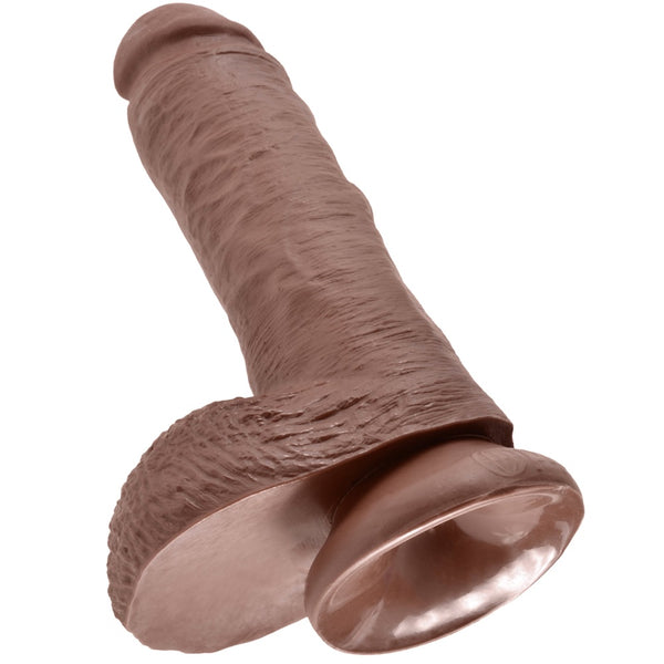 Pipedream King Cock 8" Cock with Balls - Brown - Extreme Toyz Singapore - https://extremetoyz.com.sg - Sex Toys and Lingerie Online Store - Bondage Gear / Vibrators / Electrosex Toys / Wireless Remote Control Vibes / Sexy Lingerie and Role Play / BDSM / Dungeon Furnitures / Dildos and Strap Ons &nbsp;/ Anal and Prostate Massagers / Anal Douche and Cleaning Aide / Delay Sprays and Gels / Lubricants and more...